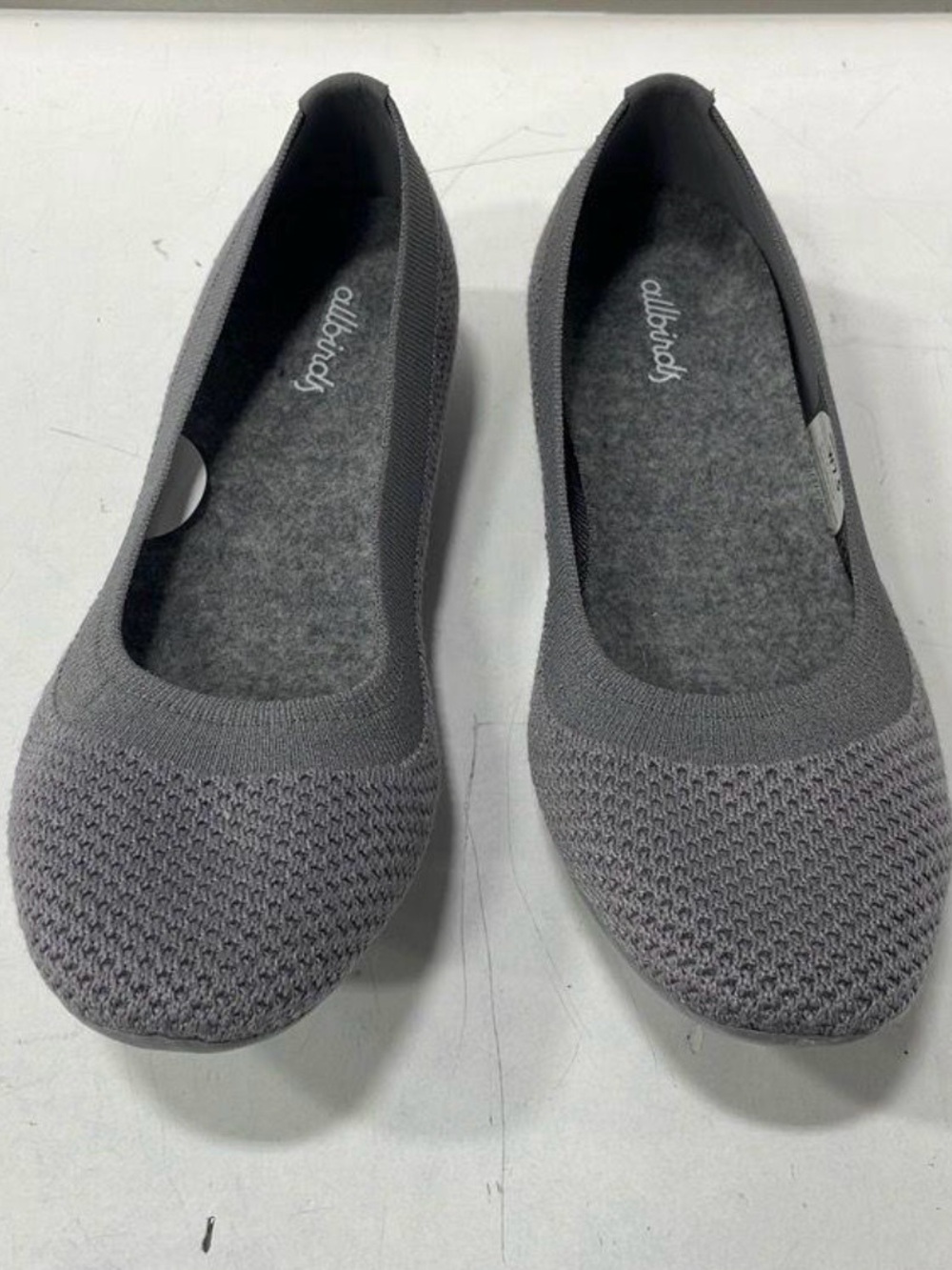 allbirds Women's Gray Knit Slip-On Ballet Flats